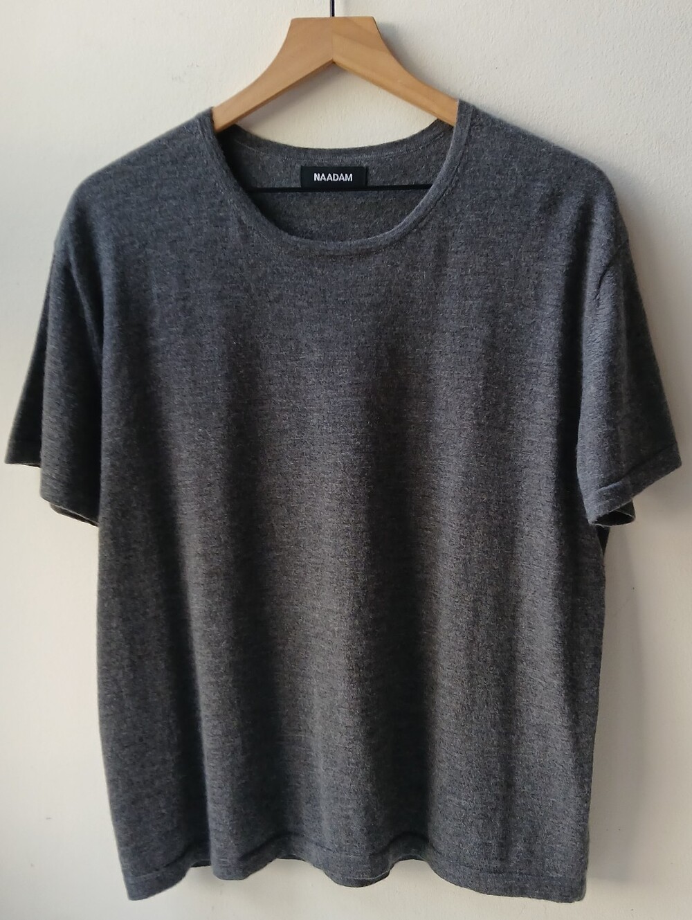 Naadam 100% Cashmere T Shirt Dark Gray Women's Large